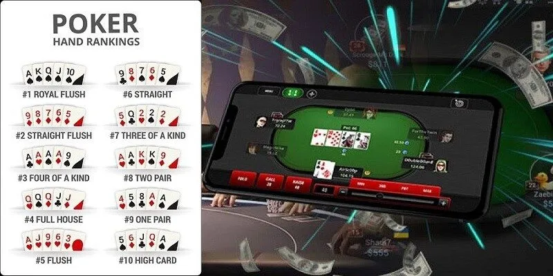 Quy định thứ tự bộ bài trong luật chơi Poker